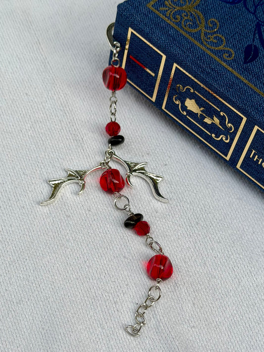 Red Bat Boys Beaded Bookmark